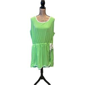 CW Classics Women's 3XL Green Sleeveless Romper Summer One-Piece